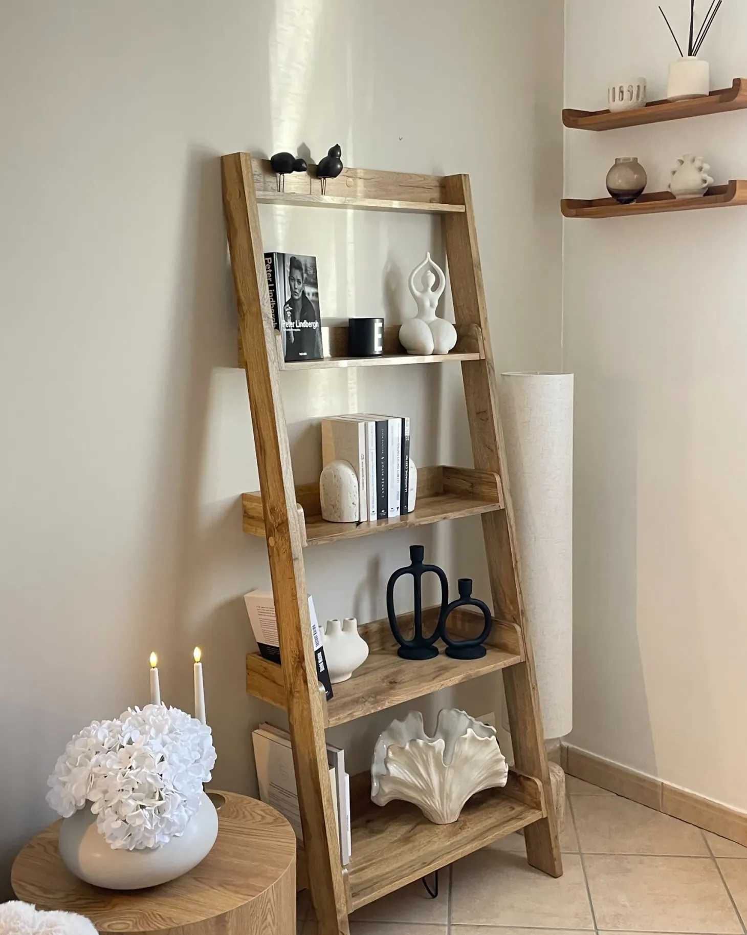 5-etagers reol MOBILE TRIO 167 cm Lysebrun
