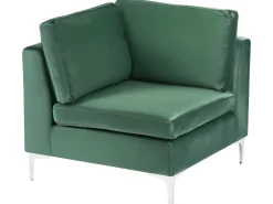 EVJA 4 personers Hjørnesofa modul Venstrevendt Grøn Velour