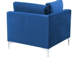 EVJA 5 personers Hjørnesofa modul Højrevendt Navy Blå Velour