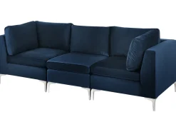 EVJA 3 personers Modulsofa Navy Blå Velour