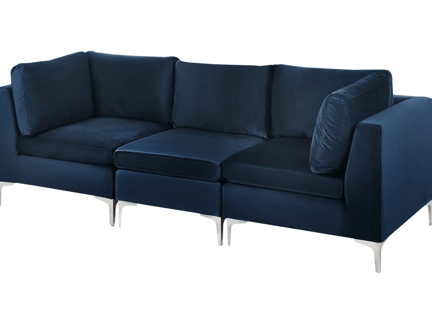 EVJA 3 personers Modulsofa Navy Blå Velour
