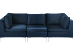 EVJA 3 personers Modulsofa Navy Blå Velour