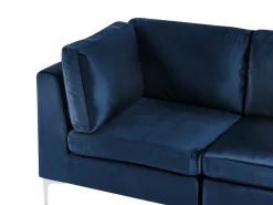 EVJA 3 personers Modulsofa Navy Blå Velour