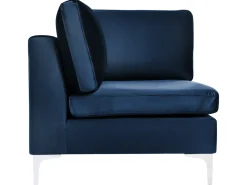 EVJA 6 personers U-formet modulsofa Navy Blå Velour