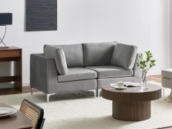 EVJA 2 personers Modulsofa Grå Velour