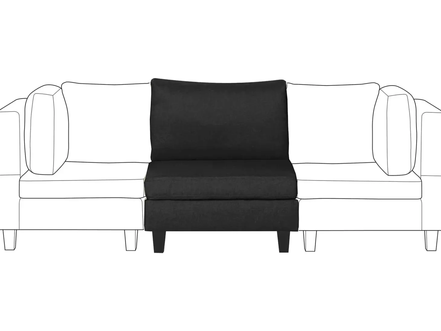 FEVIK Stol Modul Sort