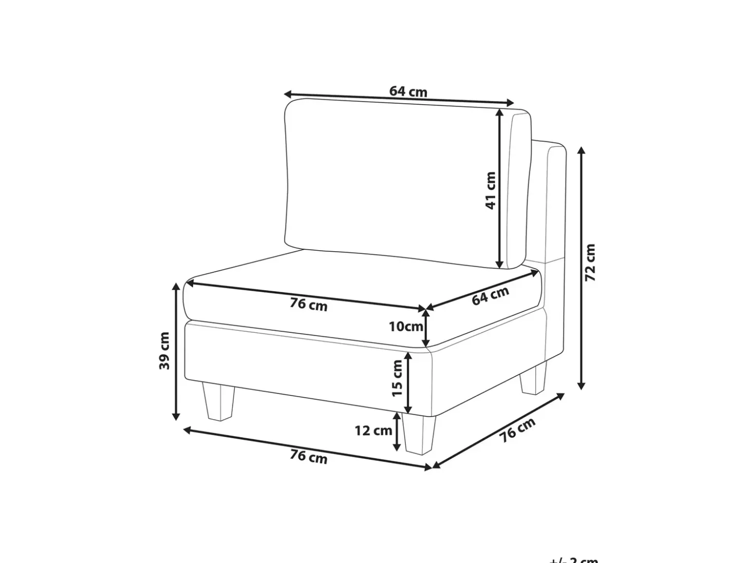 FEVIK Stol Modul Sort