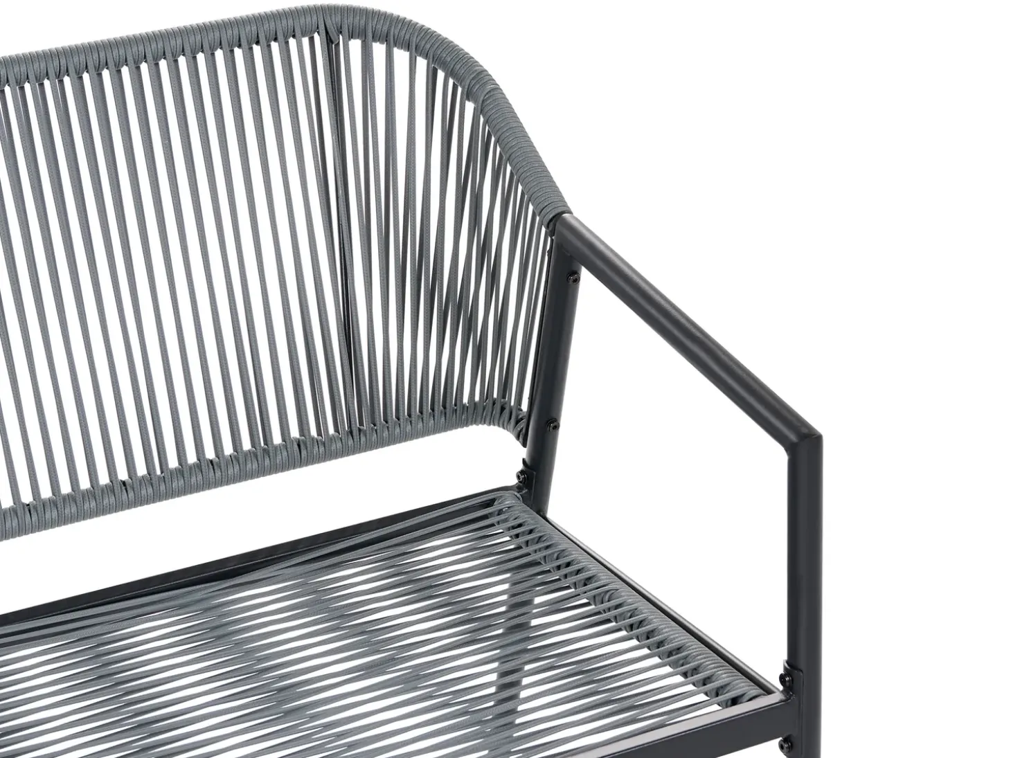 FLERO 4 personers Loungesæt med bord Sort PE-rattan