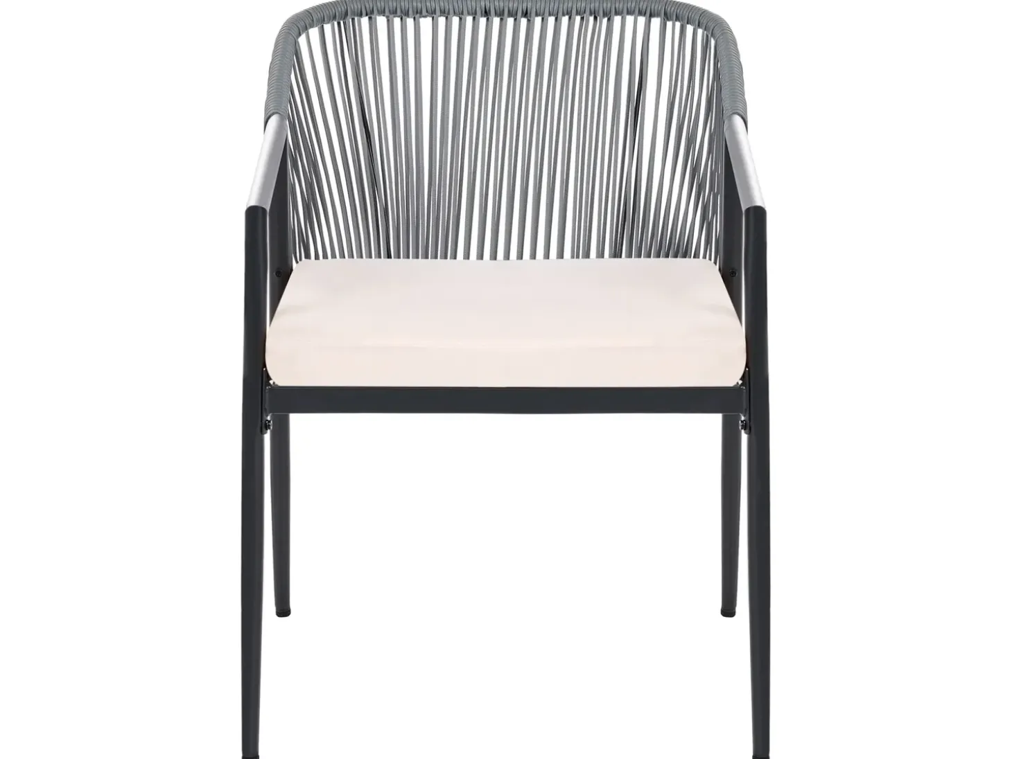 FLERO 4 personers Loungesæt med bord Sort PE-rattan