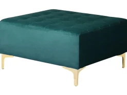 Fodskammel ABERDEEN Velour Blågrøn