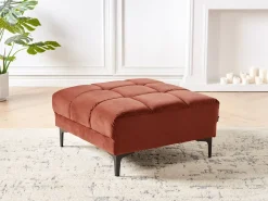 Fodskammel ALNES Velour Murstensrød