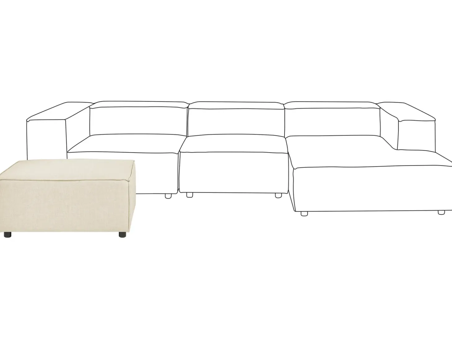 Fodskammel APRICA Kunstlinned Beige