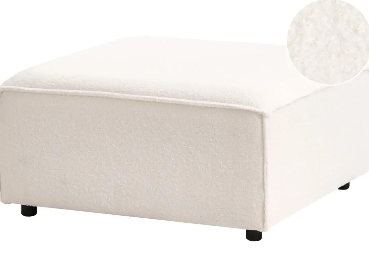 Fodskammel ARDAL Boucle Cremehvid
