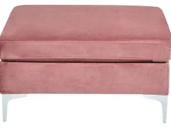 Fodskammel EVJA Velour Lyserød