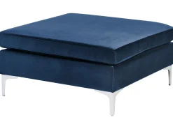 Fodskammel EVJA Velour Navy Blå