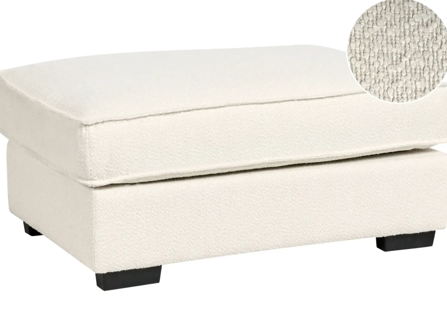 Fodskammel KOLDING Boucle Lys Beige