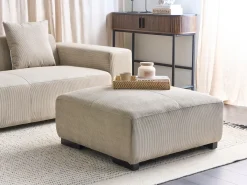 Fodskammel LUNGO Fløjl Beige
