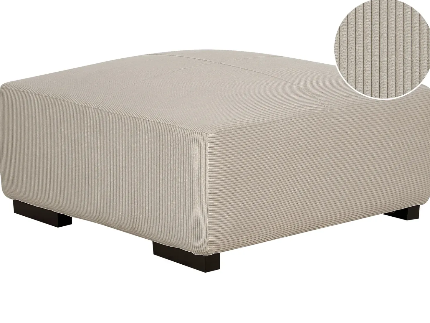 Fodskammel LUNGO Fløjl Beige