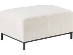 Fodskammel OSLO Boucle Hvid