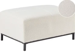 Fodskammel OSLO Boucle Hvid