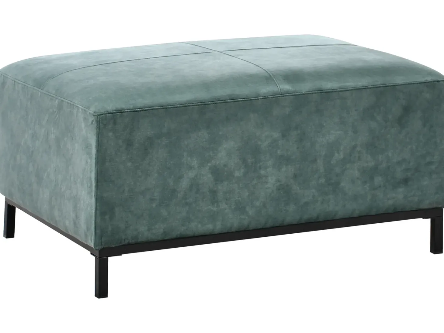 Fodskammel OSLO Velour Blågrøn