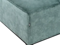 Fodskammel OSLO Velour Blågrøn