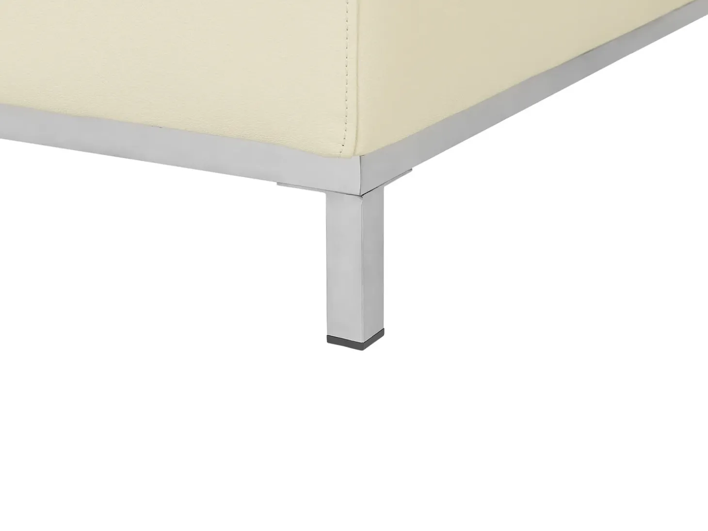 Fodskammel OSLO Ægte læder Lys Beige