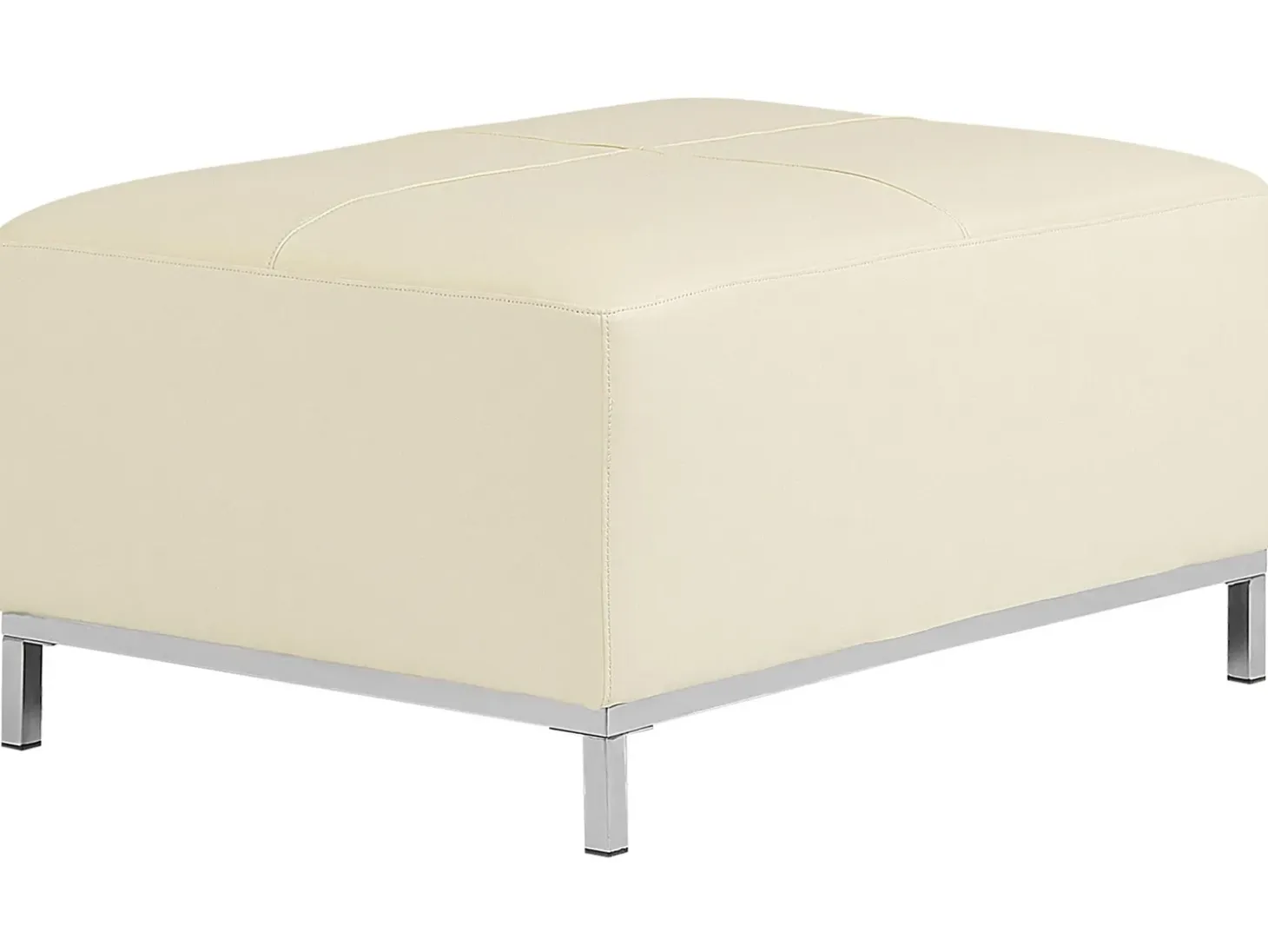 Fodskammel OSLO Ægte læder Lys Beige