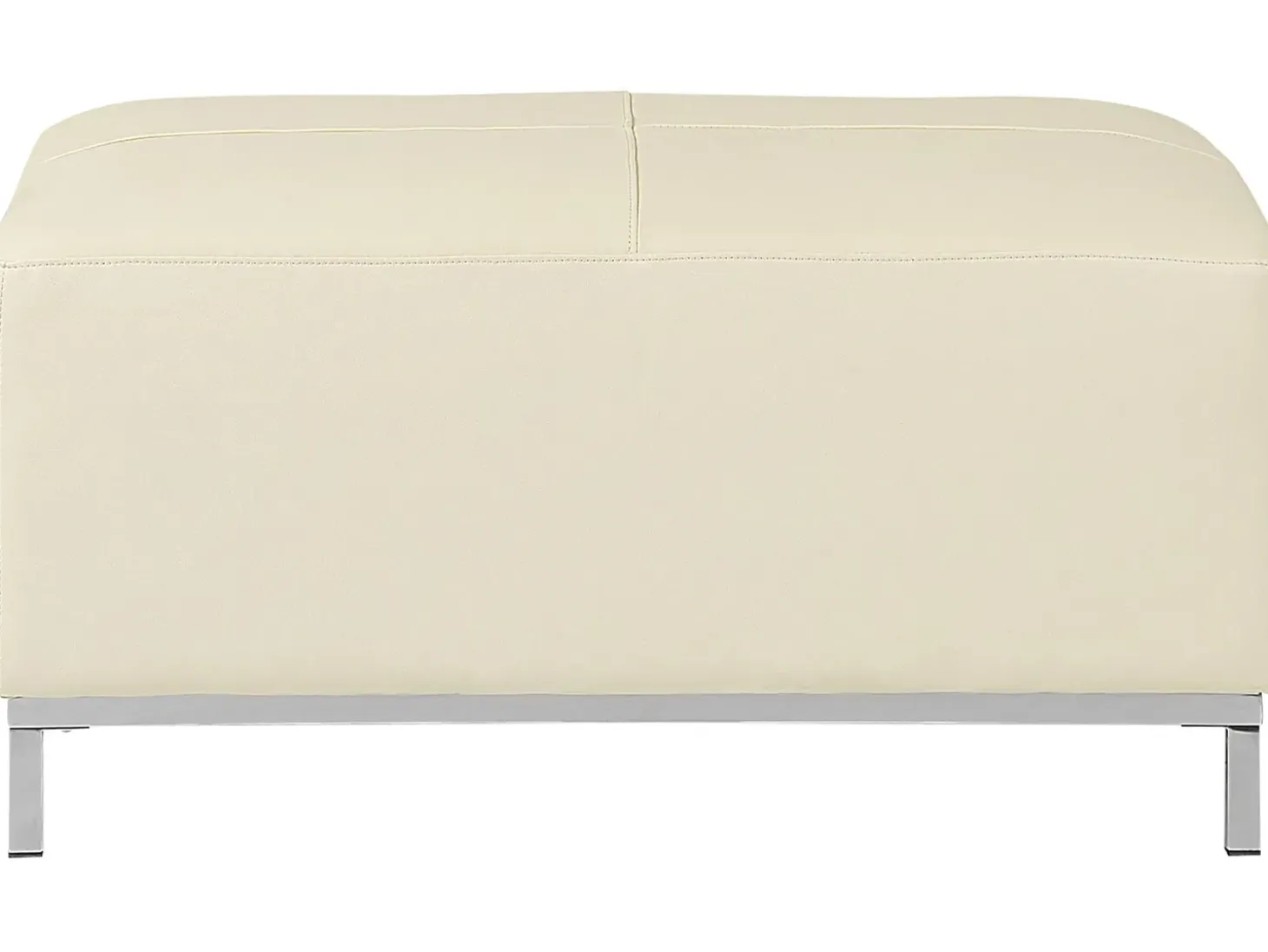 Fodskammel OSLO Ægte læder Lys Beige