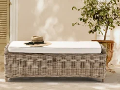 Fodskammel til haven SUSUA 140 cm Rattan Naturlig