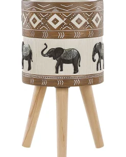 Forhøjet plantekrukke ACHILIO 30 cm Mørkebrun