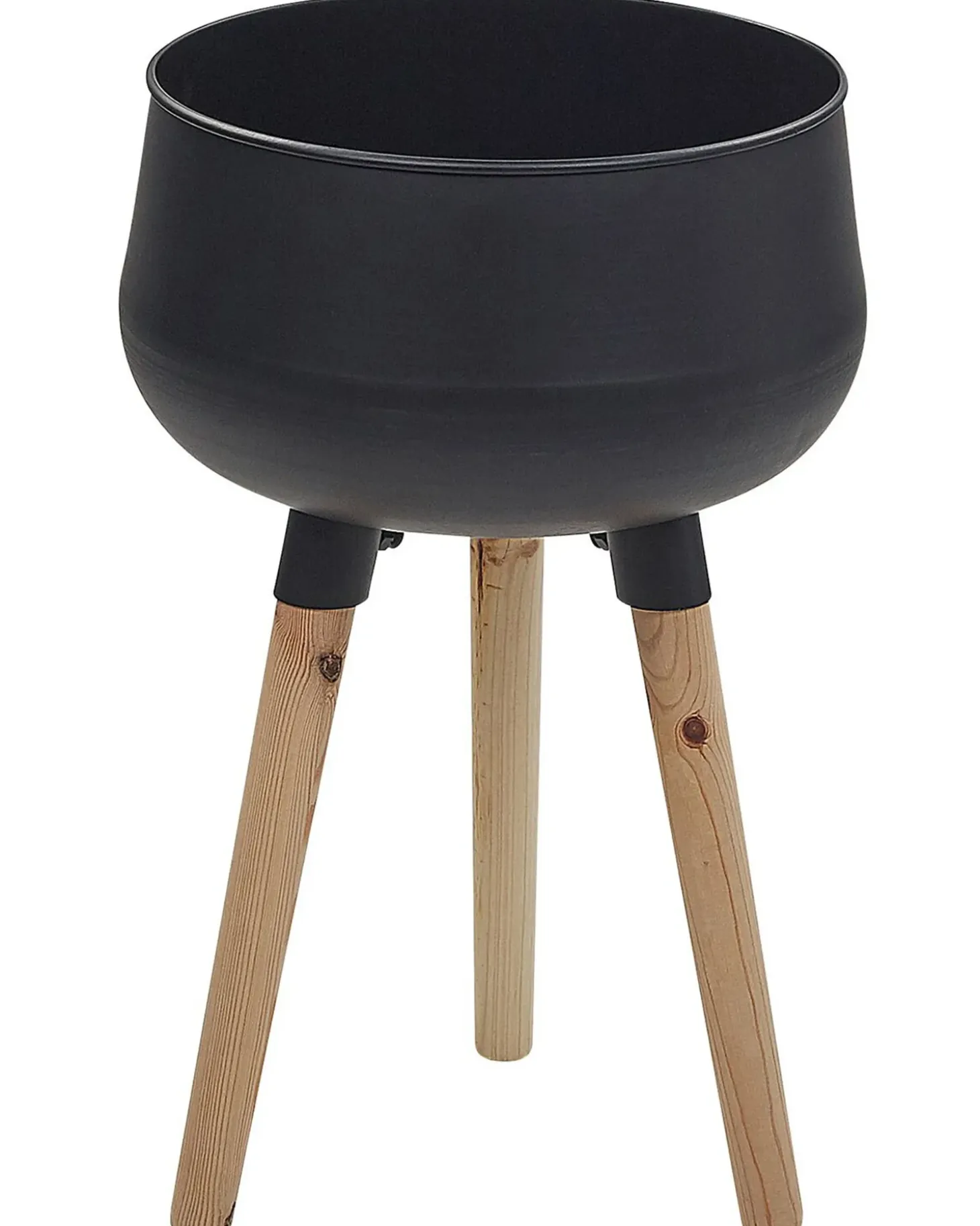 Forhøjet plantekrukke AGROS 30 cm Sort Metal