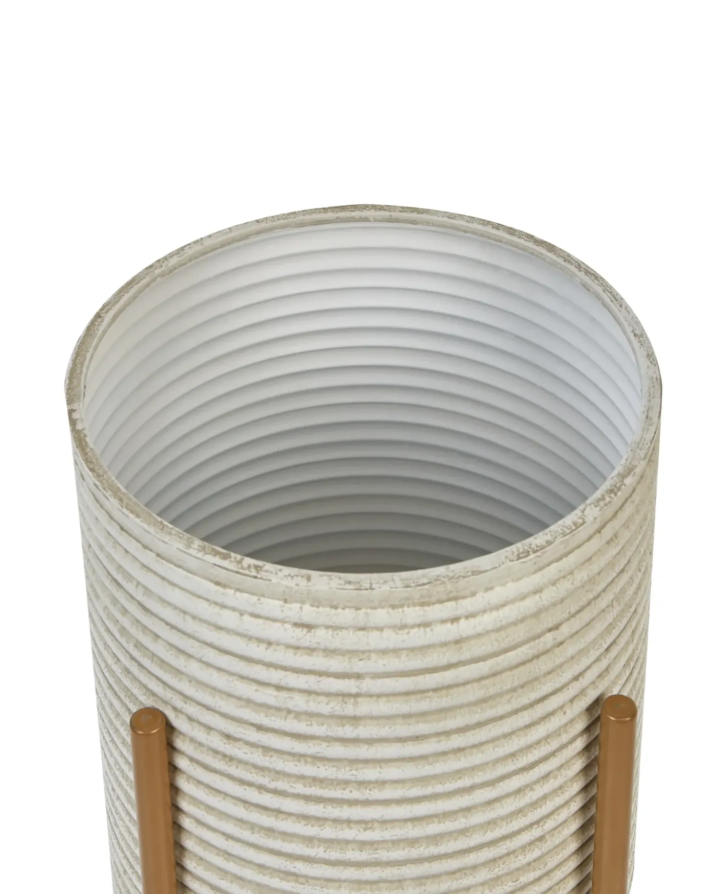 Forhøjet plantekrukke ALPINUS Metal 31 cm Brungrå