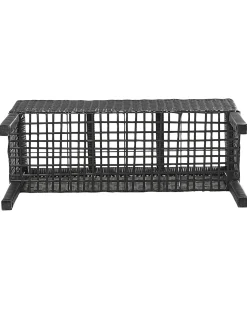 Forhøjet plantekrukke CARAGANA 77 cm Sort PE-rattan