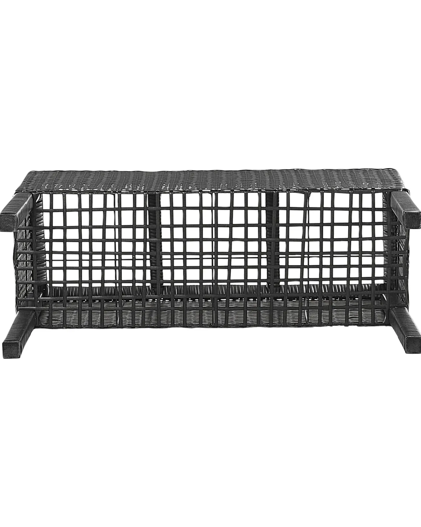 Forhøjet plantekrukke CARAGANA 77 cm Sort PE-rattan