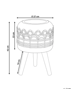 Forhøjet plantekrukke CYRTOMIUM 27 cm Lysebrun