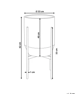Forhøjet plantekrukke HYBRIDUM Metal 33 cm Grå