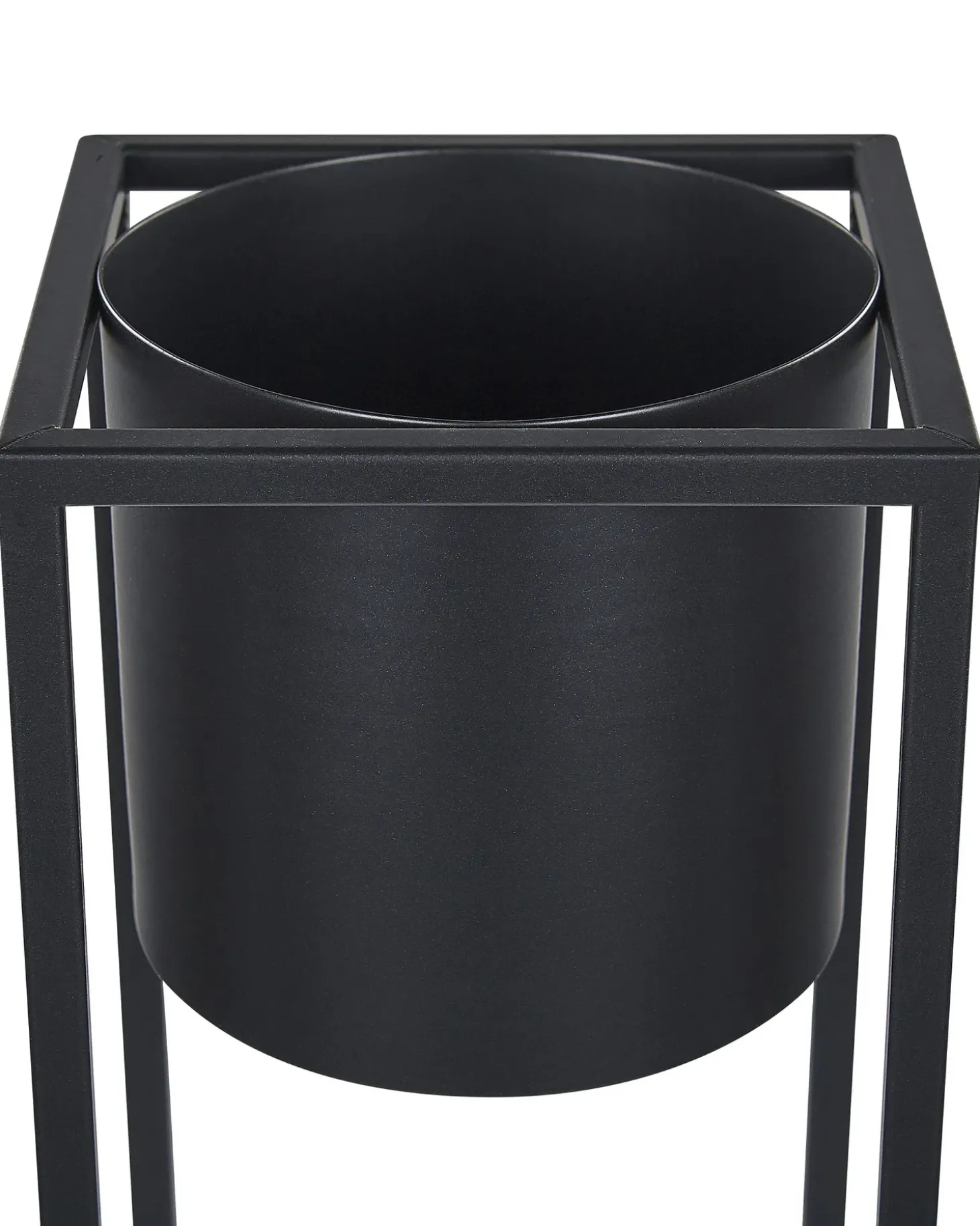 Forhøjet plantekrukke IDRA 15 cm Sort Metal