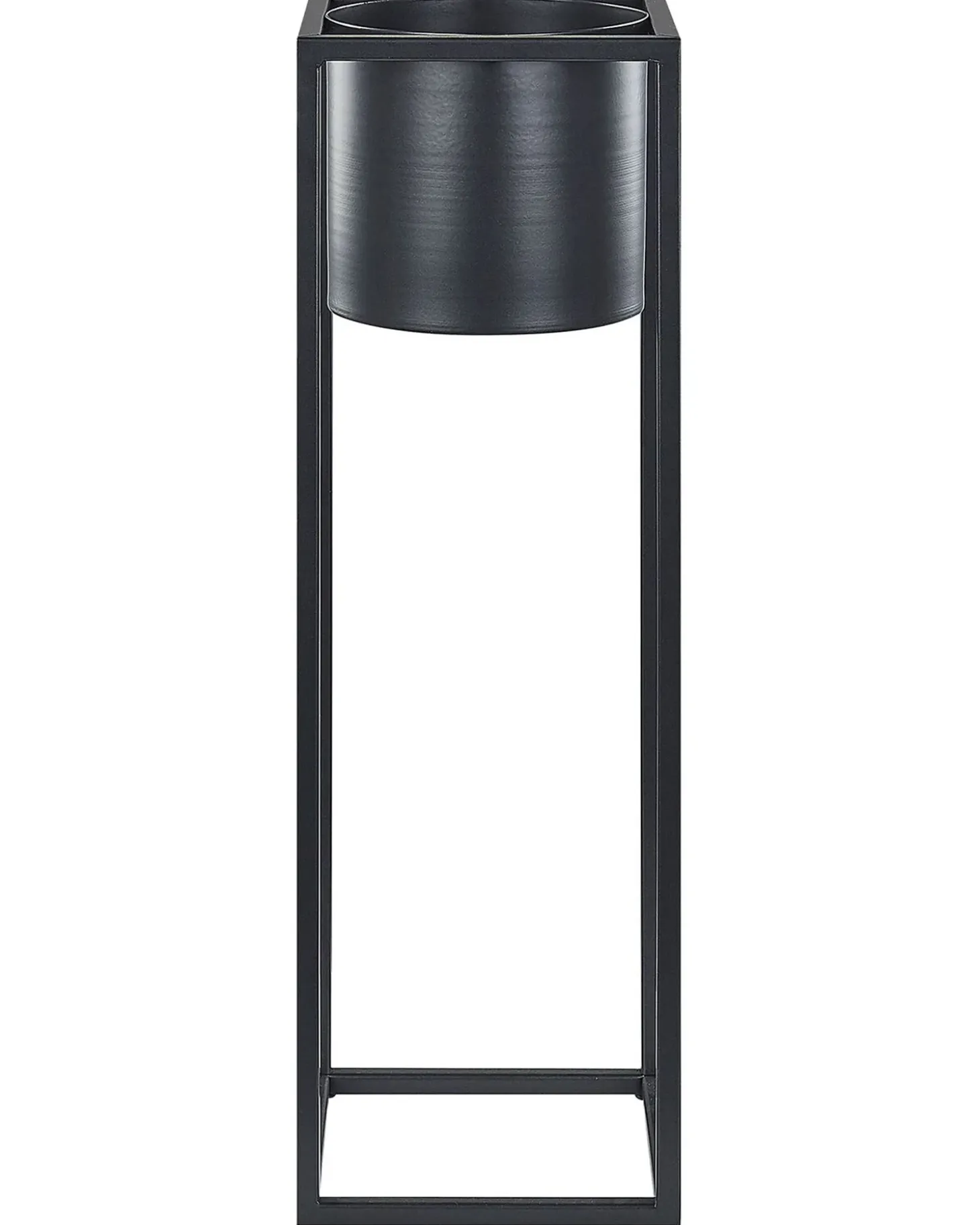 Forhøjet plantekrukke IDRA 15 cm Sort Metal