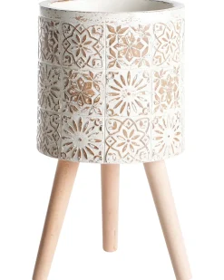 Forhøjet plantekrukke KARISTOS 36 cm Cremehvid