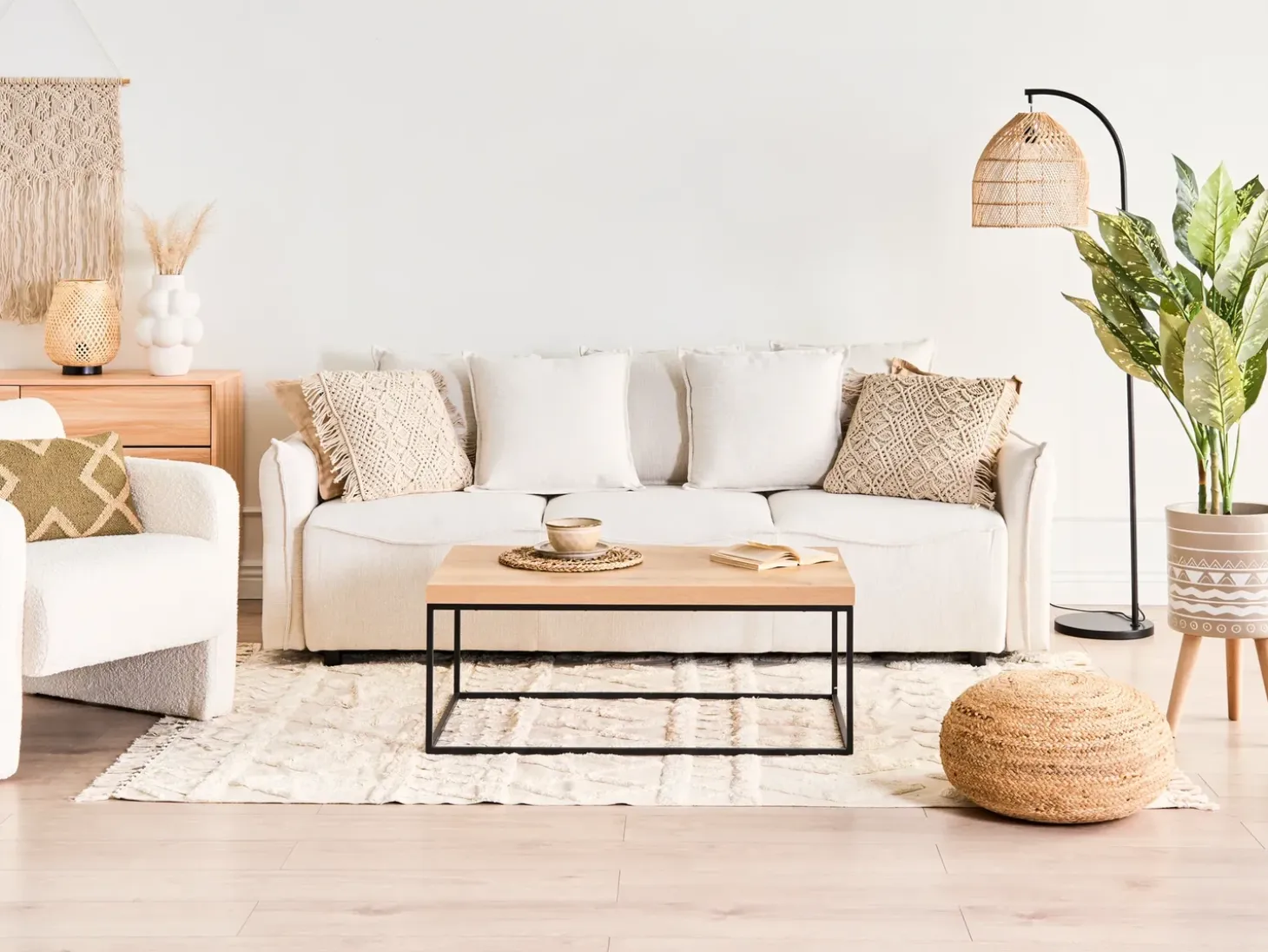 Forhøjet plantekrukke MILINA 30 cm Beige