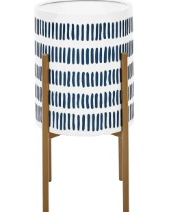 Forhøjet plantekrukke NEMOROSA Metal 31 cm Hvid