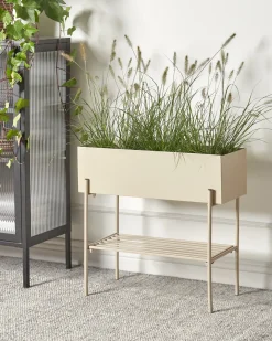 Forhøjet plantekrukke VINCA Metal 70 cm Beige