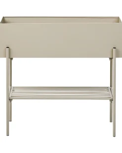 Forhøjet plantekrukke VINCA Metal 70 cm Beige
