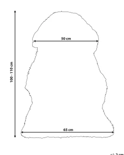 fåreskindstæppe ULURU Purpur 65 x 110 cm