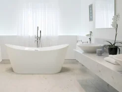 Fritstående badekar ANTIGUA 180 x 78 cm Hvid