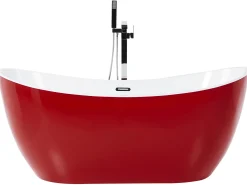 Fritstående badekar ANTIGUA 150 x 75 cm Rød
