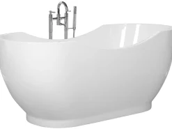 Fritstående badekar BAYLEY 170 x 77 cm Hvid