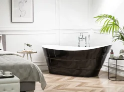 Fritstående badekar BUENAVISTA 170 x 73 cm Sort