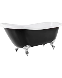 Fritstående badekar CAYMAN 170 x 76 cm Sort/hvid
